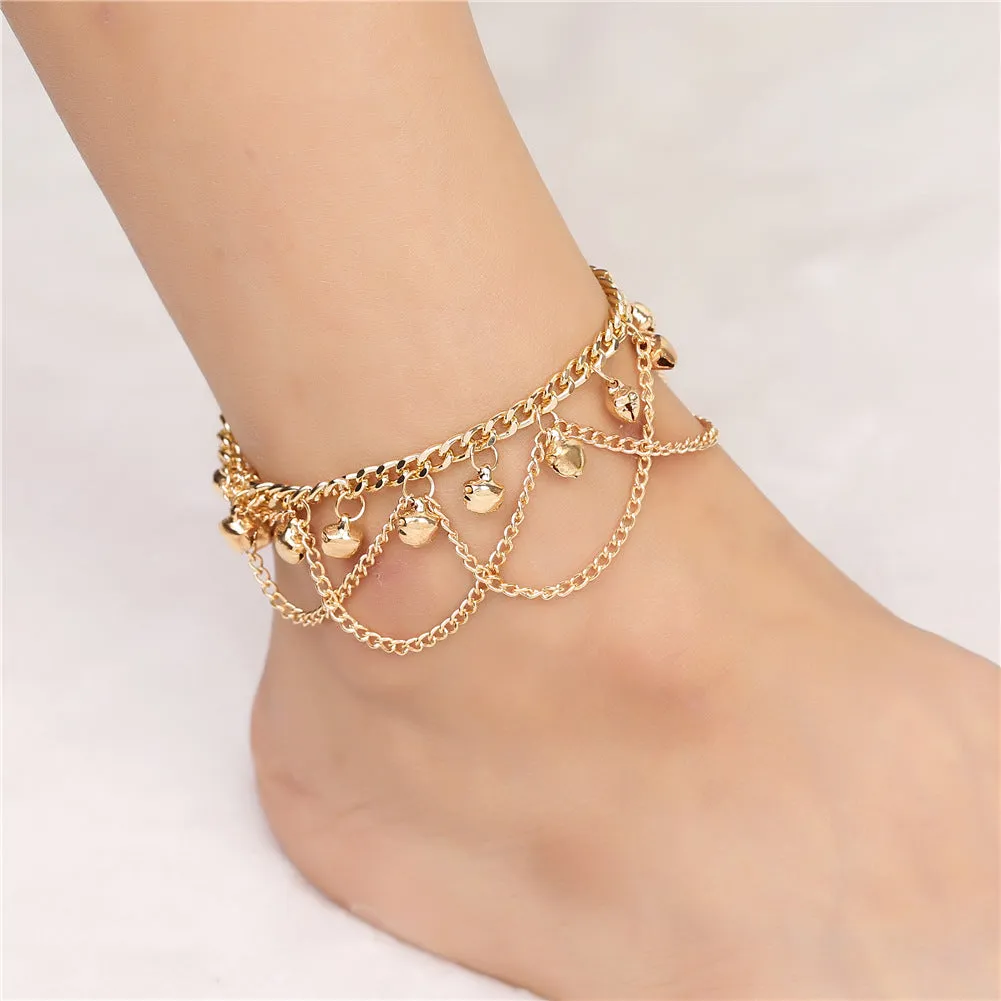 Wild Bohemian Wave Tassel Bell Anklet