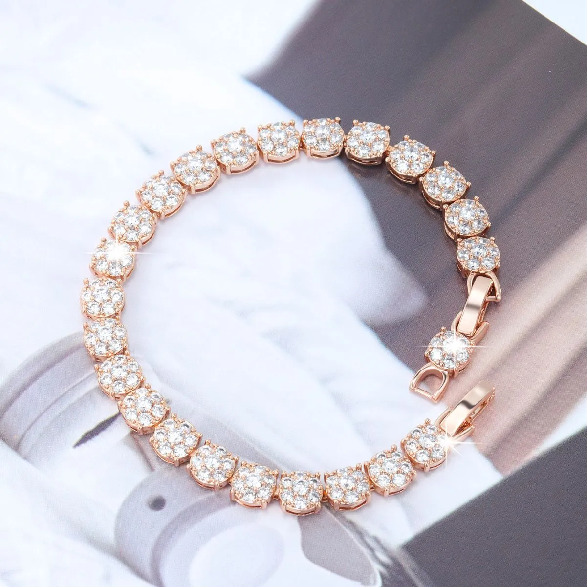 Zirconium alloy bracelet European and American cross-border fashion light luxury